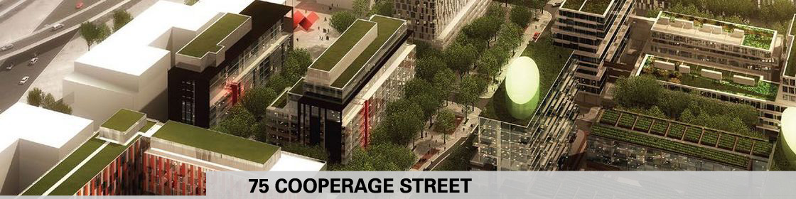 Architect's rendering of 12-storey building at 75 Cooperage Street